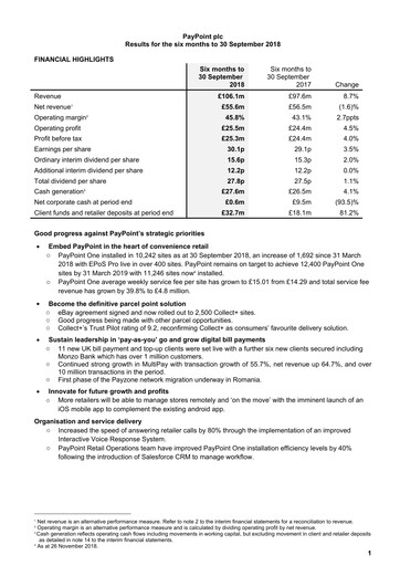 Thumbnail PayPoint Half-year Report 2018-h1