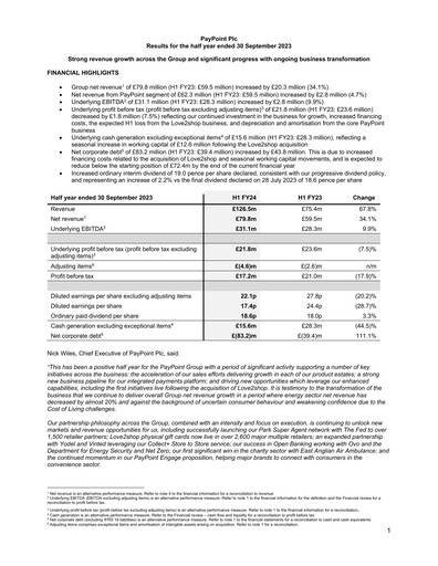 Thumbnail PayPoint Half-year Report 2023-h1