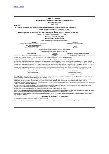 Vorschaubild EchoStar Finanzbericht 2024