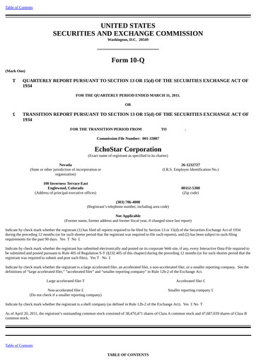 Vorschaubild EchoStar Quartalsbericht 2011-q1
