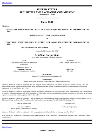 Vorschaubild EchoStar Quartalsbericht 2011-q2