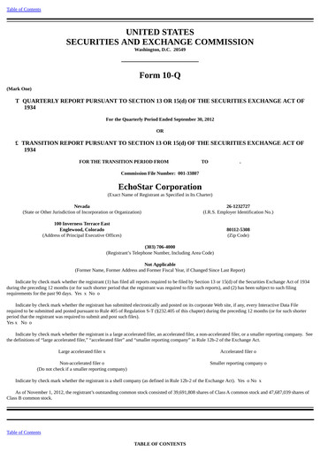 Vorschaubild EchoStar Quartalsbericht 2012-q3