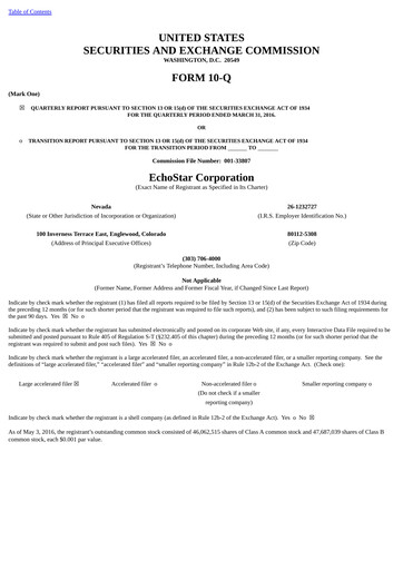Vorschaubild EchoStar Quartalsbericht 2016-q1