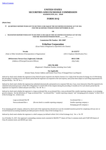Vorschaubild EchoStar Quartalsbericht 2017-q3