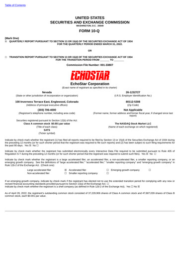 Vorschaubild EchoStar Quartalsbericht 2022-q1