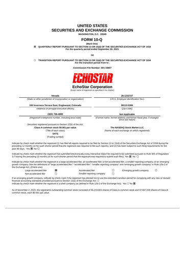 Vorschaubild EchoStar Quartalsbericht 2023-q3