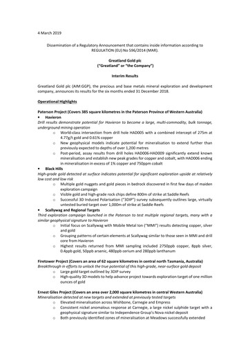 Thumbnail Greatland Resources Half-year Report 2018-h1