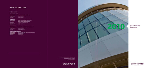 Vorschaubild Growthpoint Properties Finanzmitteilung 2010