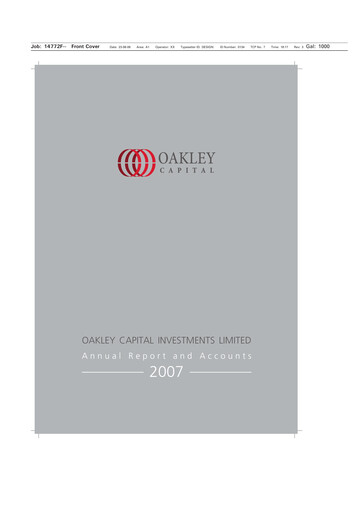 Thumbnail Oakley Capital Investments Annual Report 2007