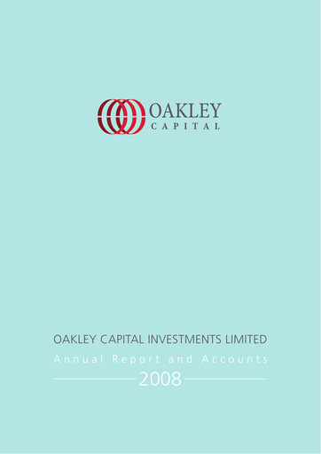 Thumbnail Oakley Capital Investments Annual Report 2008