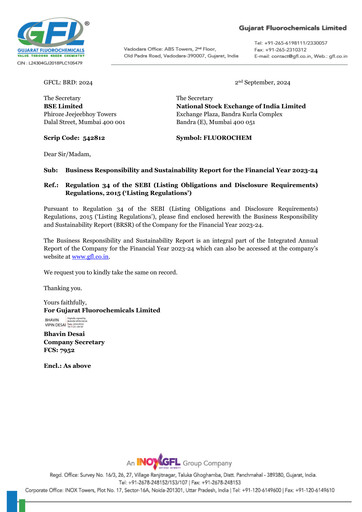 Thumbnail Gujarat Fluorochemicals ESG Report 2023-2024