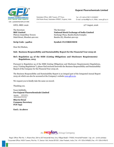 Thumbnail Gujarat Fluorochemicals ESG Report 2025-2026