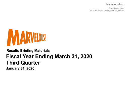 Thumbnail Marvelous Quarterly Report 2020-q3
