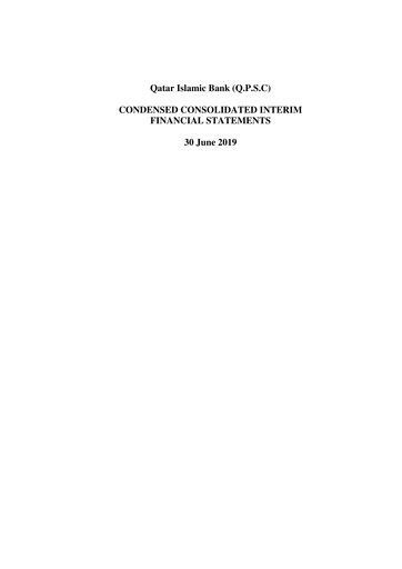 Thumbnail Qatar Islamic Bank Half-year Report 2019-h1