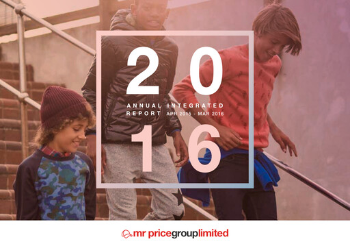 Thumbnail Mr Price Group Annual Report 2016