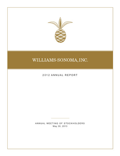 Thumbnail Williams-Sonoma Annual Report 2012