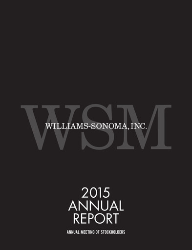 Thumbnail Williams-Sonoma Annual Report 2015
