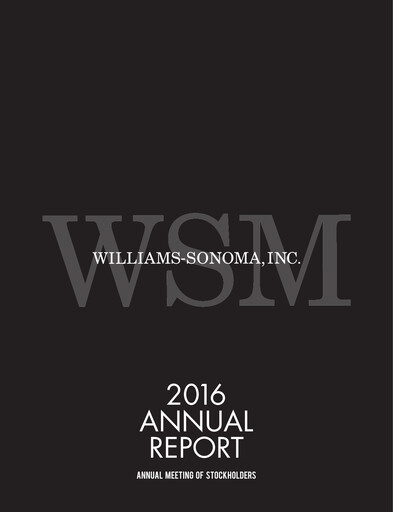 Thumbnail Williams-Sonoma Annual Report 2016