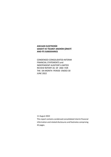 Thumbnail Aselsan Half-year Report 2022-h1