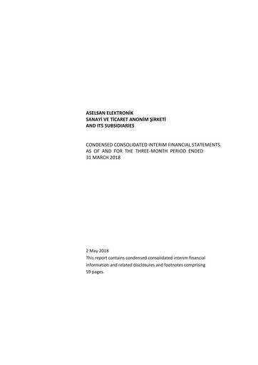 Thumbnail Aselsan Quarterly Report 2018-q1