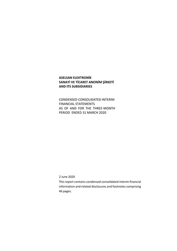 Thumbnail Aselsan Quarterly Report 2020-q1