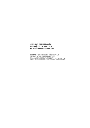 Thumbnail Aselsan Quarterly Report 2014-q1