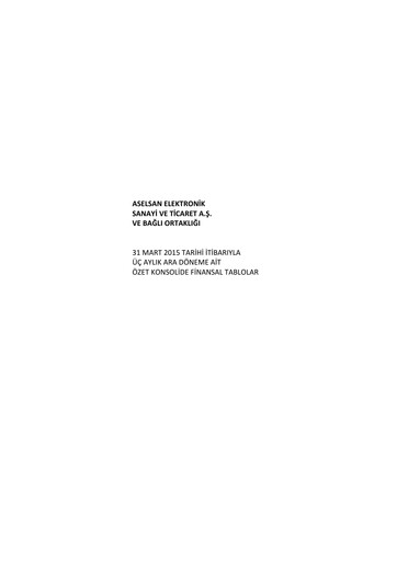 Thumbnail Aselsan Quarterly Report 2015-q1