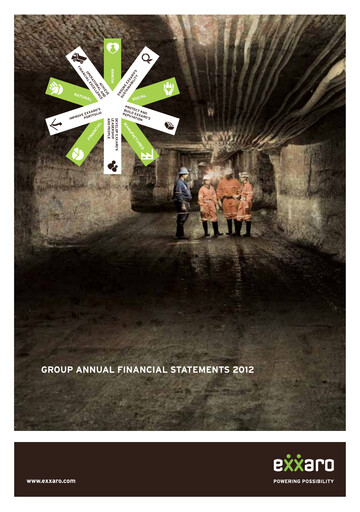 Thumbnail Exxaro Resources Financial Statement 2012