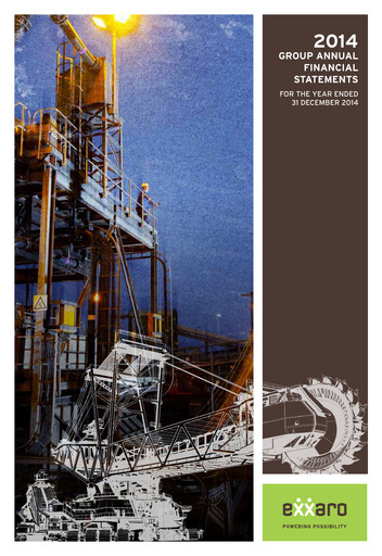 Thumbnail Exxaro Resources Financial Statement 2014