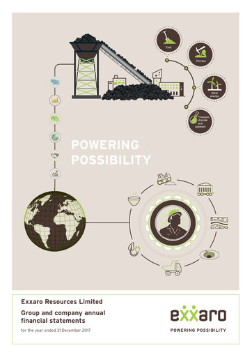 Thumbnail Exxaro Resources Financial Statement 2017