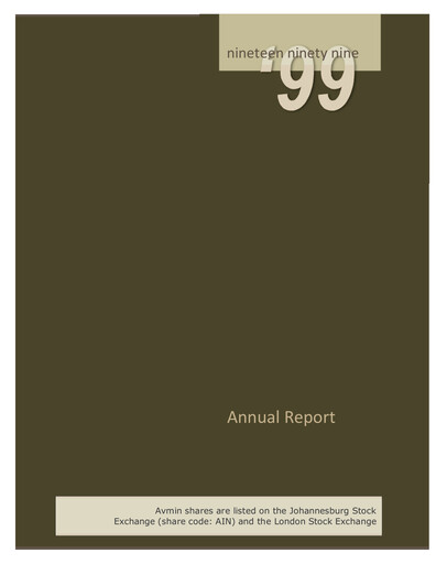 Thumbnail African Rainbow Minerals Annual Report 1999