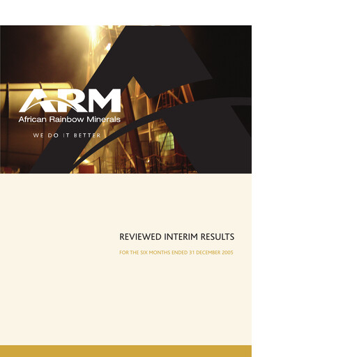 Thumbnail African Rainbow Minerals Half-year Report 2005-h1