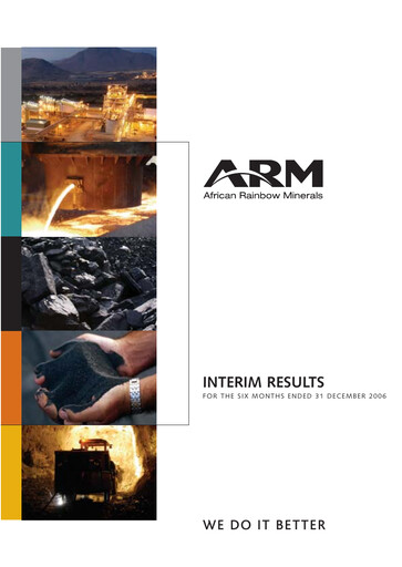 Thumbnail African Rainbow Minerals Half-year Report 2007-h1