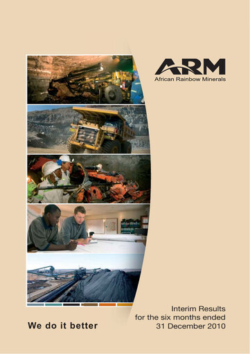Thumbnail African Rainbow Minerals Half-year Report 2010-h1