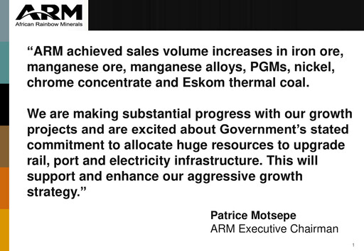 Thumbnail African Rainbow Minerals Half-year Report 2012-h1