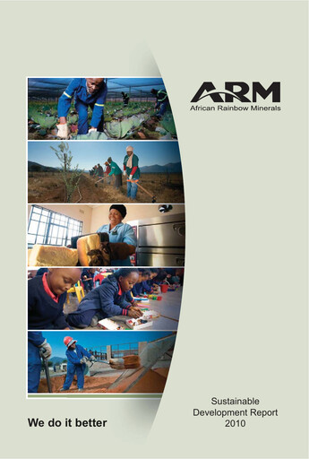 Thumbnail African Rainbow Minerals Sustainability Report 2010