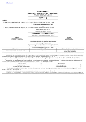 Miniature CrowdStrike Rapport trimestriel 2022-q1