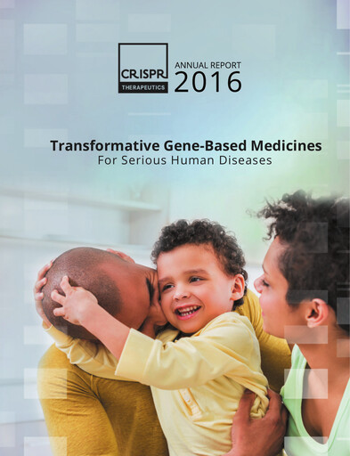 Vorschaubild CRISPR Therapeutics Jahresbericht 2016
