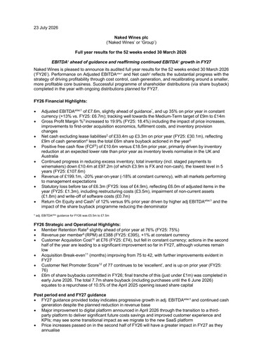 Thumbnail Naked Wines Financial Report 2026