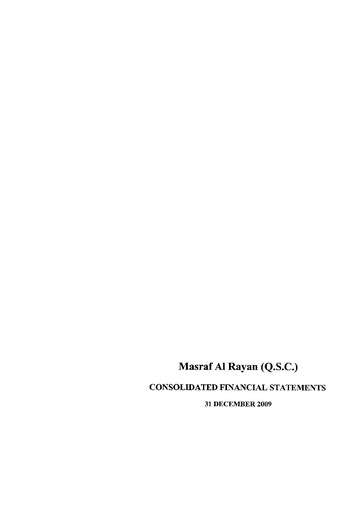Thumbnail Masraf Al Rayan Financial Statement 2009