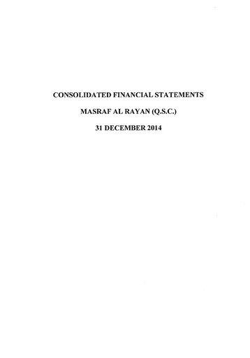 Thumbnail Masraf Al Rayan Financial Statement 2014