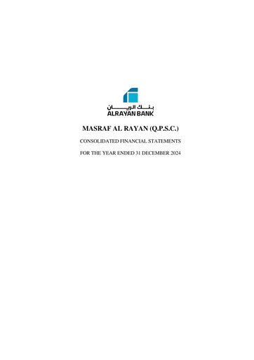 Thumbnail Masraf Al Rayan Financial Statement 2024