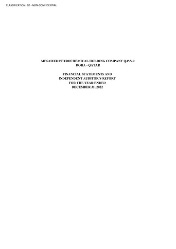 Thumbnail Mesaieed Petrochemical Holding Company Financial Statement 2022