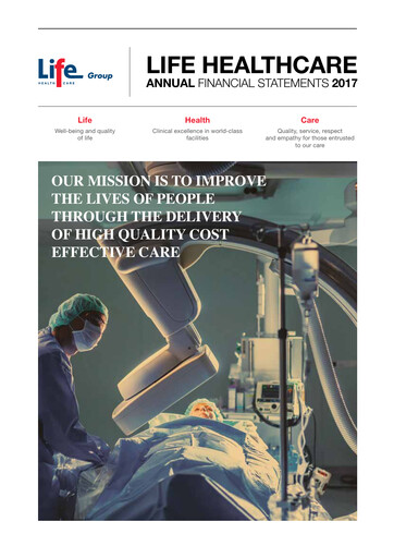 Vorschaubild Life Healthcare Group Finanzmitteilung 2017