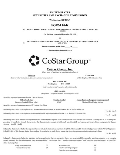 Thumbnail CoStar Group Annual Report 2020