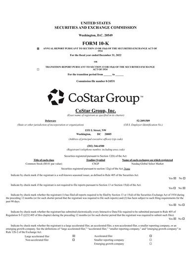 Thumbnail CoStar Group Annual Report 2022