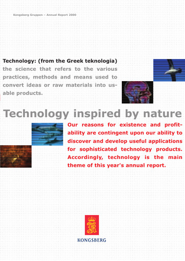 Thumbnail Kongsberg Gruppen Annual Report 2000