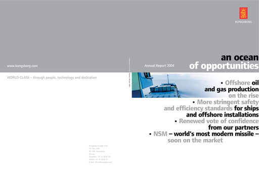 Thumbnail Kongsberg Gruppen Annual Report 2004