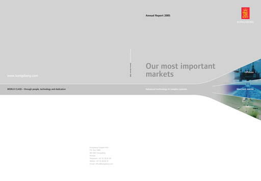 Thumbnail Kongsberg Gruppen Annual Report 2005