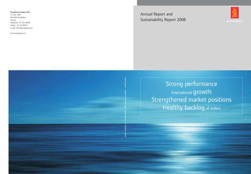 Thumbnail Kongsberg Gruppen Annual Report 2008